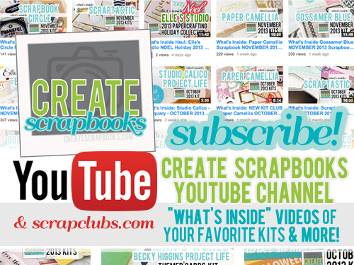 CreateScrapbooks YouTube Channel Scrapbooking Paper Crafts Stamping Cards Subscribe Terri Bradford scrapclubs.com createscrapbooks.com