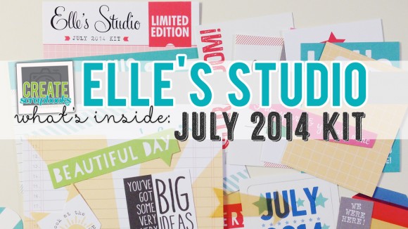 http://youtu.be/ZYOoCu-rtLk - Create Scrapbooks What's Inside Video Elle's Studio - JULY 2014 - Elle's Studio Monthly Kit (Exclusive Project Life Cards/Tags, Paper Embellishments) featured at scrapclubs.com