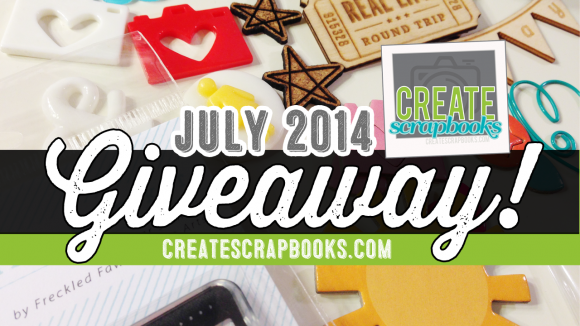 JULY 2014 GIVEAWAY: CreateScrapbooks.com YouTube channel kit goodies - enter to win some Freckled Fawn supplies!