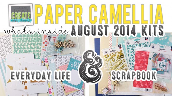 http://youtu.be/ij2r0wheCA0 - Create Scrapbooks What's Inside Video: PaperCamellia.com AUGUST 2014 Scrapbook Kit & NEW Everyday Life (pocket page style) Kit Release featured at scrapclubs.com