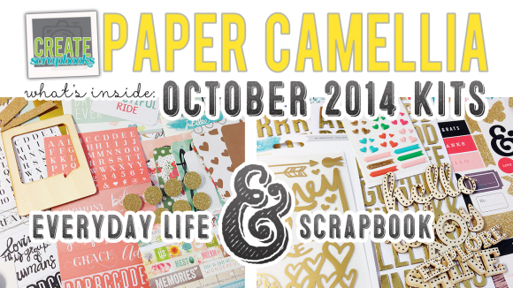 http://youtu.be/YkCroz79qUA Create Scrapbooks What's Inside Video: PaperCamellia.com OCTOBER 2014 Scrapbook Kit & NEW Everyday Life (pocket page style) Kit Release featured at scrapclubs.com