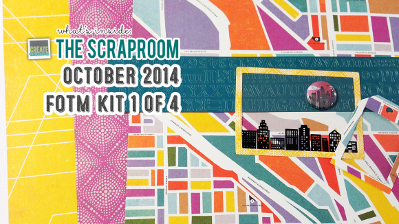 FOTM Kit #1 Scrap-Room.com OCTOBER 2014 - Create Scrapbooks What's Inside Video featuring THE SCRAPROOM Scrapbook Kits + Project Life Kit + Add-Ons