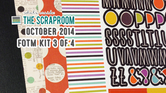 FOTM Kit #3 Scrap-Room.com OCTOBER 2014 - Create Scrapbooks What's Inside Video featuring THE SCRAPROOM Scrapbook Kits + Project Life Kit + Add-Ons
